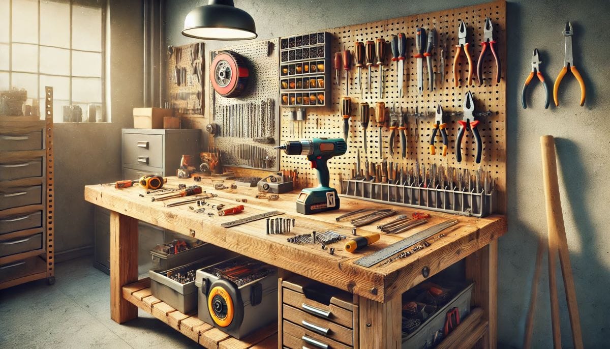 ¡Manos a la obra! Cómo montar el taller de bricolaje en tu hogar 3 Taller de bricolaje mesa de trabajo